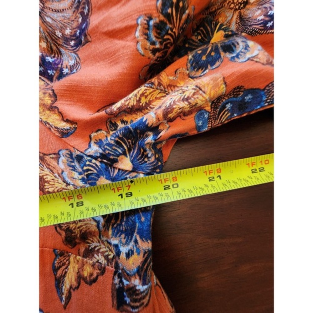 Tiered Floral Swing Dress Rich Jewel Tones Earthy Autumnal 70s Retro Boho Large - Picture 7 of 10